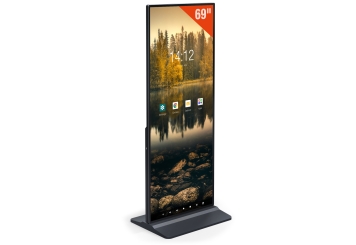 Digitaal reclame scherm DKS-LED69, 69 in Weergave, Android 11, zwart, 675 mm x 500 mm x 1.726 mm, TecMaschin 