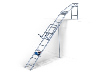 Ladderlift DDA200/12, max. belasting 200 kg, 12 m railafstand, SolidHub 