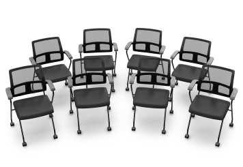 8 x conference chair EMMA with castors – space-saving, foldable, TOPREGAL 