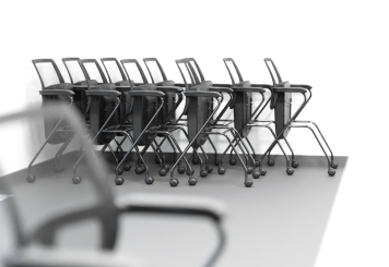 4 x conference chair EMMA with castors – space-saving, foldable, TOPREGAL 