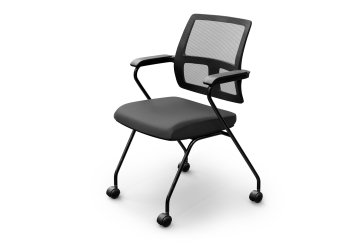 4 x conference chair EMMA with castors – space-saving, foldable, TOPREGAL 