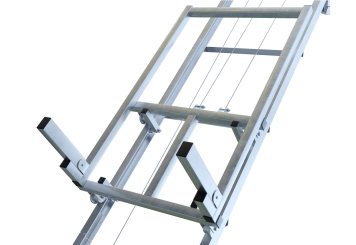 Dachdeckeraufzug / Dachlastaufzug DDA200/12 inkl. Herabfallschutz, Max. Belastung 200 kg, Schienenlänge 12 m, SolidHub 