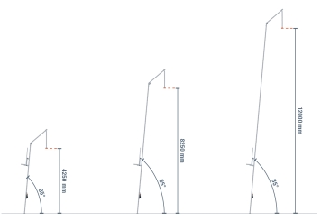 Dachdeckeraufzug / Dachlastaufzug DDA200/12 inkl. Herabfallschutz, Max. Belastung 200 kg, Schienenlänge 12 m, SolidHub 
