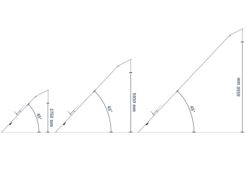 Dachdeckeraufzug / Dachlastaufzug DDA200/12 inkl. Herabfallschutz, Max. Belastung 200 kg, Schienenlänge 12 m, SolidHub 