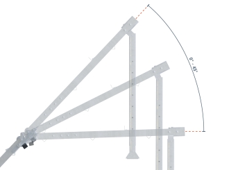 Dachdeckeraufzug / Dachlastaufzug DDA200/12 inkl. Herabfallschutz, Max. Belastung 200 kg, Schienenlänge 12 m, SolidHub 