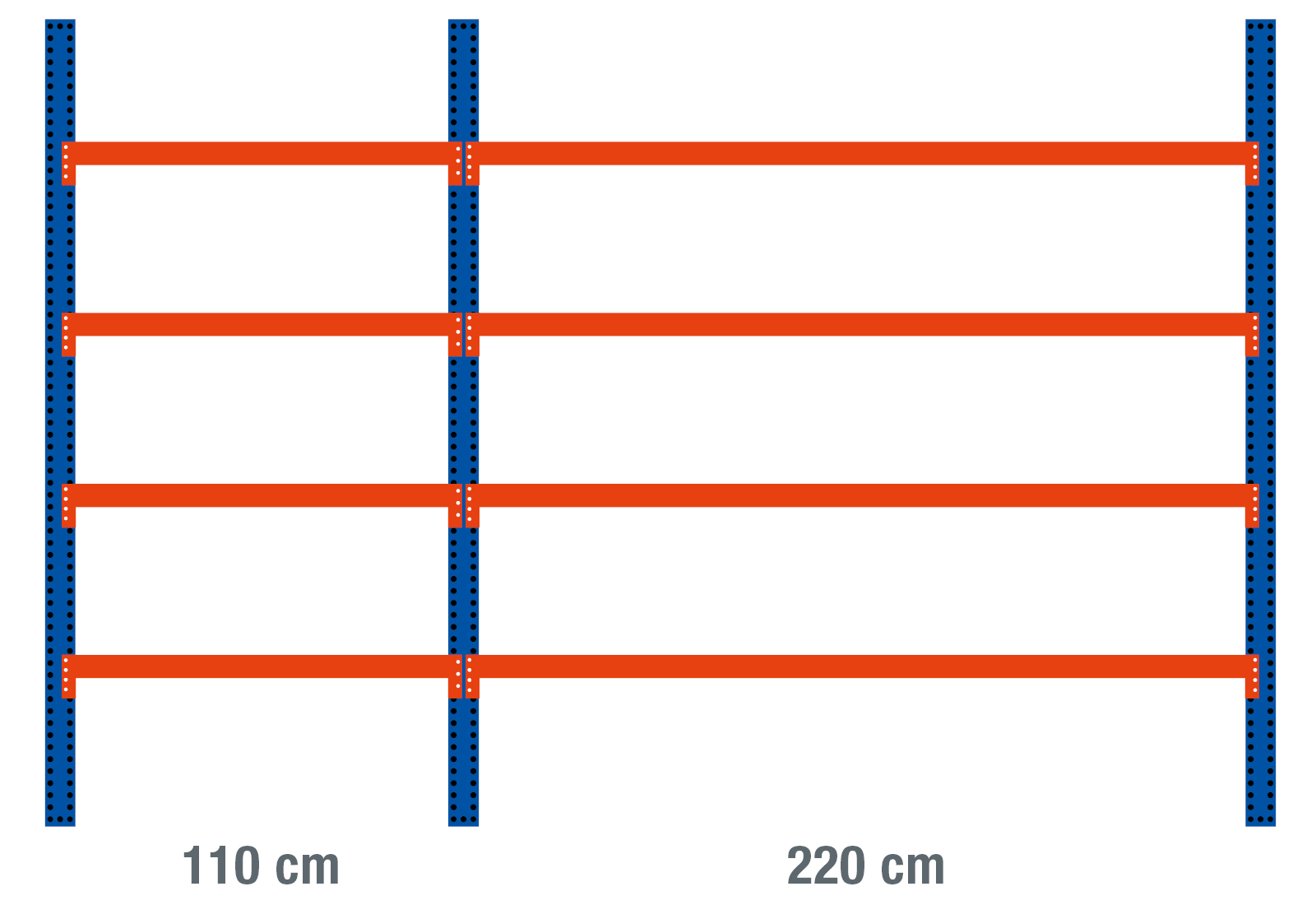 Asafmetingen in bandenrekken